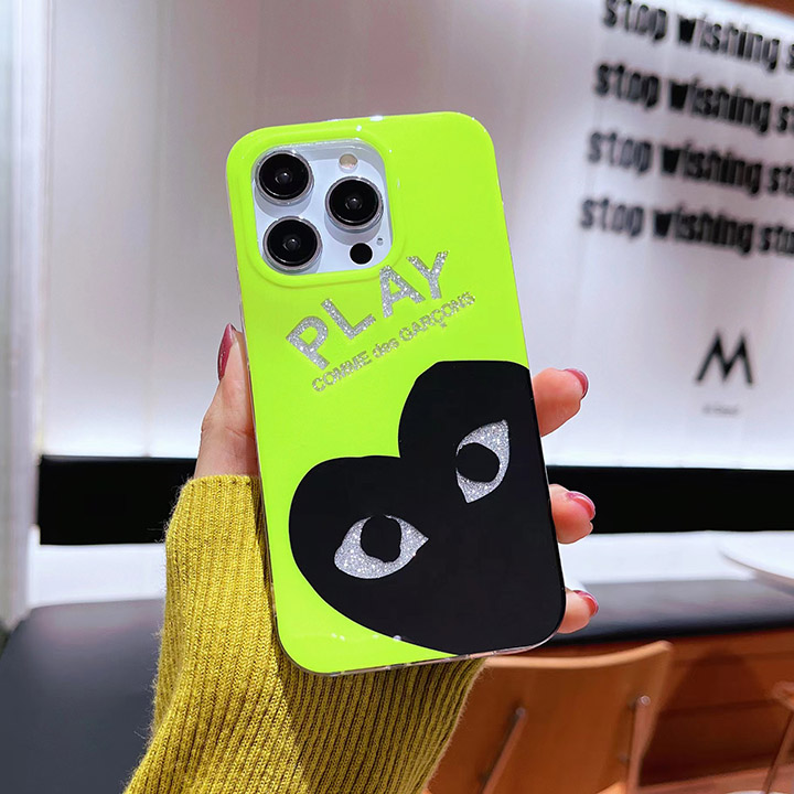 comme des garçons風 アイフォーン12プロ スマホケース 