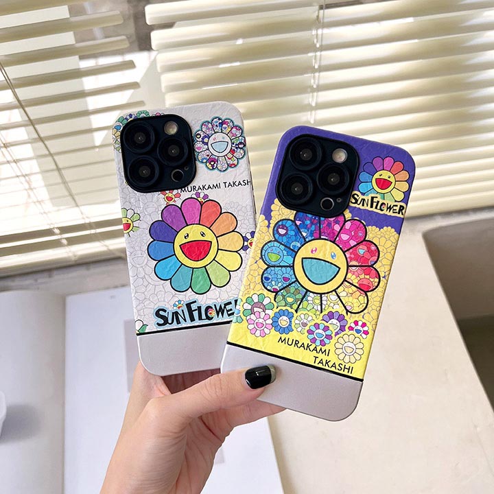 アイフォン15 スマホケース カイカイキキ murakami sunflower 